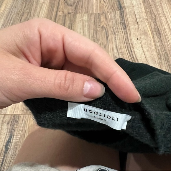 BOGLIOLI GREEN WOOL-CASHMERE SWEATER - Picture 9 of 10